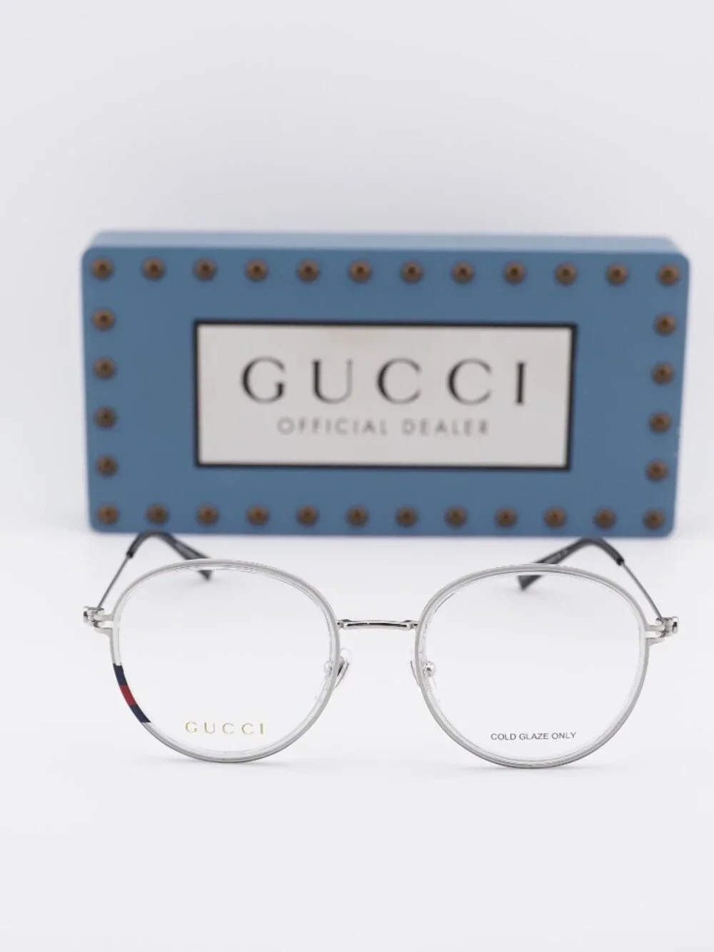 Gucci GG1851O 003 Square Eyeglasses 50mm - Grey / Silver